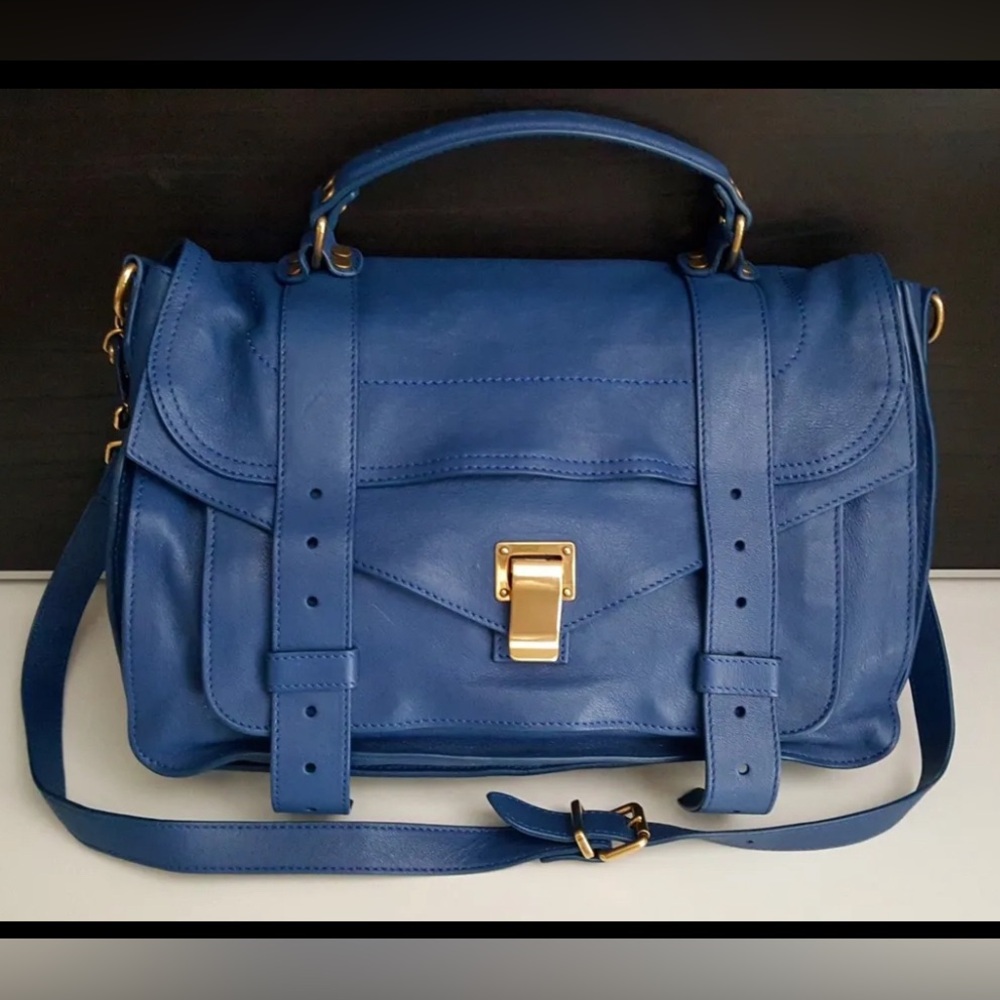 Authentic Proenza Schouler PS1 Bag Handbag Crossbody Royal Blue Mint Like New
